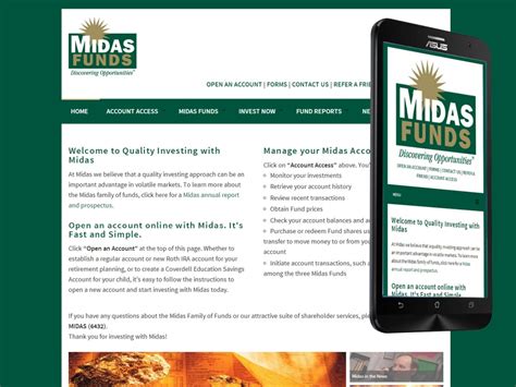 midas funds website.